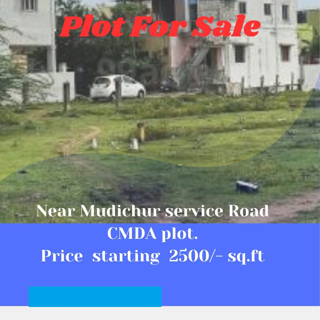 near mudichur service road land property sale